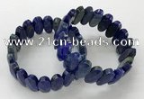 CGB3322 7.5 inches 10*20mm faceted oval lapis lazuli bracelets