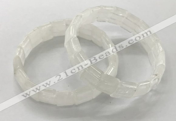 CGB3330 7.5 inches 10*15mm rectangle white crystal bracelets