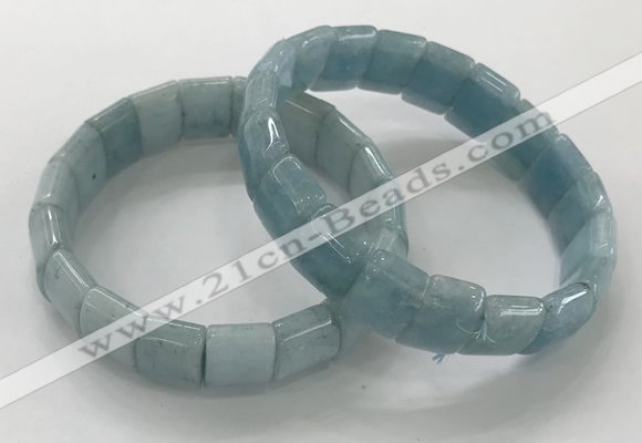 CGB3331 7.5 inches 10*15mm rectangle imitation aquamarine bracelets