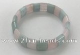 CGB3332 7.5 inches 10*15mm rectangle mixed gemstone bracelets