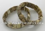 CGB3337 7.5 inches 10*15mm rectangle picture jasper bracelets