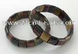 CGB3341 7.5 inches 10*15mm rectangle mixed tiger eye bracelets