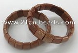 CGB3343 7.5 inches 10*15mm rectangle goldstone bracelets