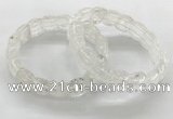 CGB3360 7.5 inches 10*15mm oval white crystal bracelets