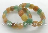 CGB3371 7.5 inches 10*15mm oval mixed aventurine bracelets