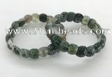 CGB3374 7.5 inches 10*15mm oval moss agate bracelets