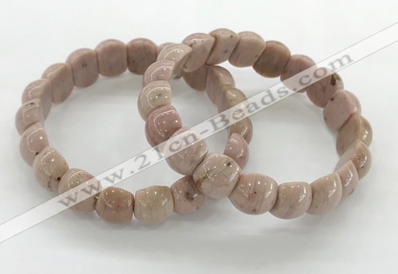 CGB3379 7.5 inches 10*15mm oval rhodochrosite bracelets wholesale