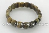 CGB3380 7.5 inches 10*15mm oval yellow tiger eye bracelets