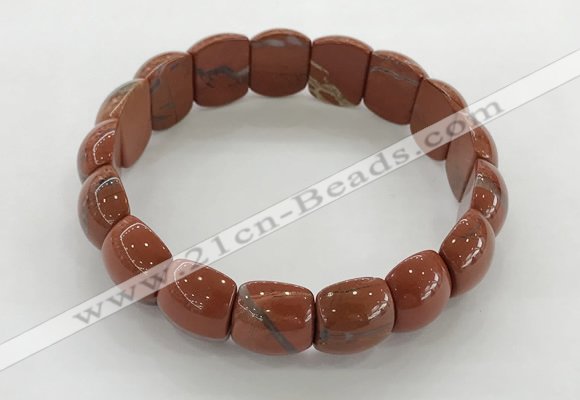 CGB3384 7.5 inches 10*15mm oval red jasper bracelets wholesale