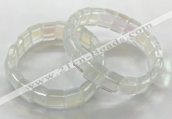 CGB3394 7.5 inches 10*15mm rectangle synthetic moonstone bracelets