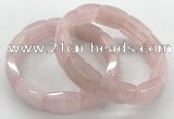 CGB3401 7.5 inches 15*21mm rose quartz bracelets wholesale