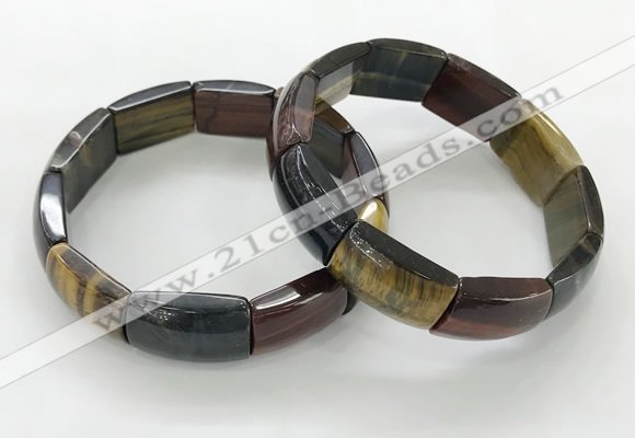 CGB3412 7.5 inches 15*21mm mixed yellow tiger eye gemstone bracelets