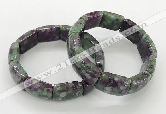 CGB3415 7.5 inches 15*21mm imitation ruby zoisite bracelets