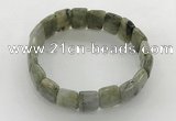 CGB3431 7.5 inches 12*15mm faceted rectangle labradorite bracelets