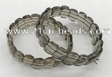 CGB3441 7.5 inches 10*15mm faceted marquise smoky quartz bracelets