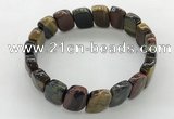 CGB3451 7.5 inches 10*15mm faceted marquise mixed tiger eye bracelets