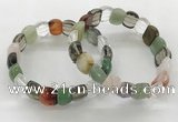 CGB3467 7.5 inches 10*14mm faceted oval mixed gemstone bracelets