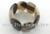 CGB3491 7.5 inches 30*40mm oval agate gemstone bracelets