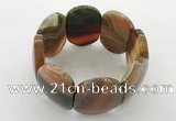 CGB3492 7.5 inches 30*40mm oval agate gemstone bracelets