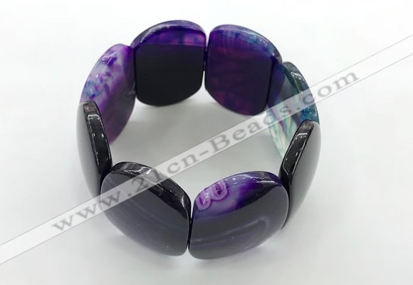 CGB3493 7.5 inches 30*40mm oval agate gemstone bracelets