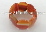 CGB3495 7.5 inches 30*40mm oval agate gemstone bracelets