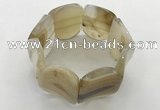 CGB3500 7.5 inches 30*40mm oval agate bracelets wholesale