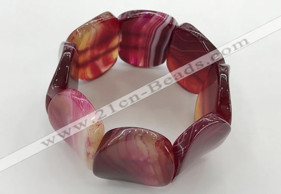 CGB3502 7.5 inches 30*40mm oval agate bracelets wholesale