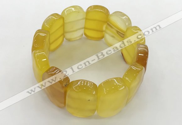 CGB3510 7.5 inches 18*30mm faceted oval agate bracelets