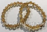 CGB4023 7.5 inches 8mm round citrine beaded bracelets wholesale