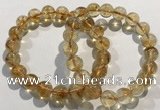 CGB4025 7.5 inches 10mm round citrine beaded bracelets wholesale