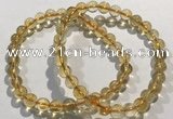 CGB4028 7.5 inches 7mm round citrine beaded bracelets wholesale