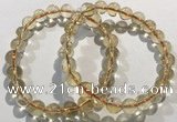 CGB4029 7.5 inches 8mm round citrine beaded bracelets wholesale