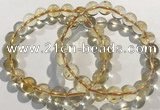 CGB4030 7.5 inches 9mm round citrine beaded bracelets wholesale