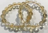 CGB4032 7.5 inches 11mm round citrine beaded bracelets wholesale