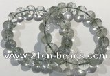 CGB4044 7.5 inches 11mm round green phantom quartz beaded bracelets