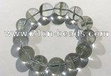 CGB4050 7.5 inches 18mm round green phantom quartz beaded bracelets