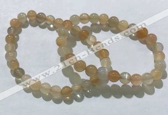 CGB4056 7.5 inches 7mm round moonstone beaded bracelets