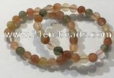 CGB4071 7.5 inches 8mm round mixed rutilated quartz beaded bracelets