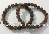 CGB4094 7.5 inches 9mm round rutilated quartz beaded bracelets