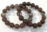 CGB4098 7.5 inches 13mm round rutilated quartz beaded bracelets