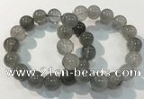 CGB4107 7.5 inches 14mm round rutilated quartz beaded bracelets