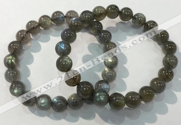 CGB4112 7.5 inches 9mm round labradorite beaded bracelets