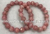 CGB4119 7.5 inches 9.5mm - 10mm round rhodochrosite beaded bracelets