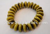 CGB450 8 inches 7*15mm rondelle yellow tiger eye gemstone bracelet wholesale