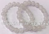 CGB4502 7.5 inches 10mm - 11mm round white moonstone beaded bracelets