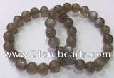 CGB4525 7.5 inches 10mm round grey moonstone beaded bracelets