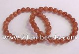 CGB4543 7.5 inches 8mm round golden sunstone beaded bracelets