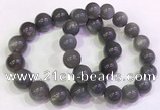 CGB4584 7.5 inches 13mm - 14mm round black sunstone beaded bracelets