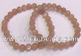 CGB4586 7.5 inches 7mm round sunstone beaded bracelets