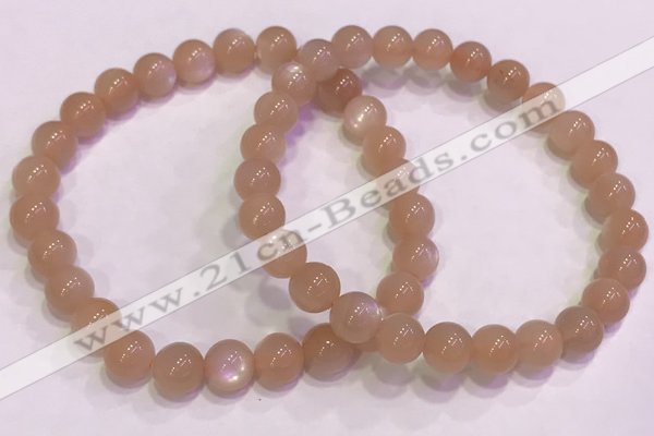 CGB4586 7.5 inches 7mm round sunstone beaded bracelets